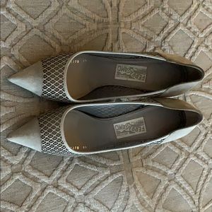 Salvatore Ferragamo light grey shoes